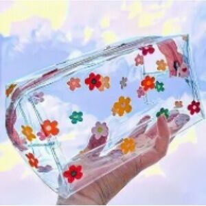 Floral Clear Cosmetic Bag